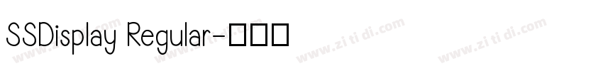 SSDisplay Regular字体转换